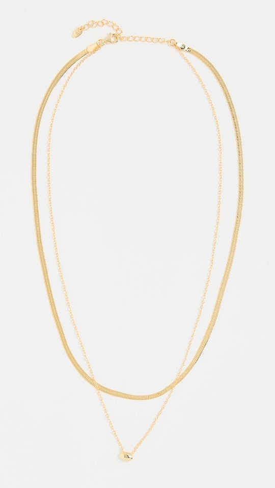 Layered Herringbone Chain Necklace | Shopbop