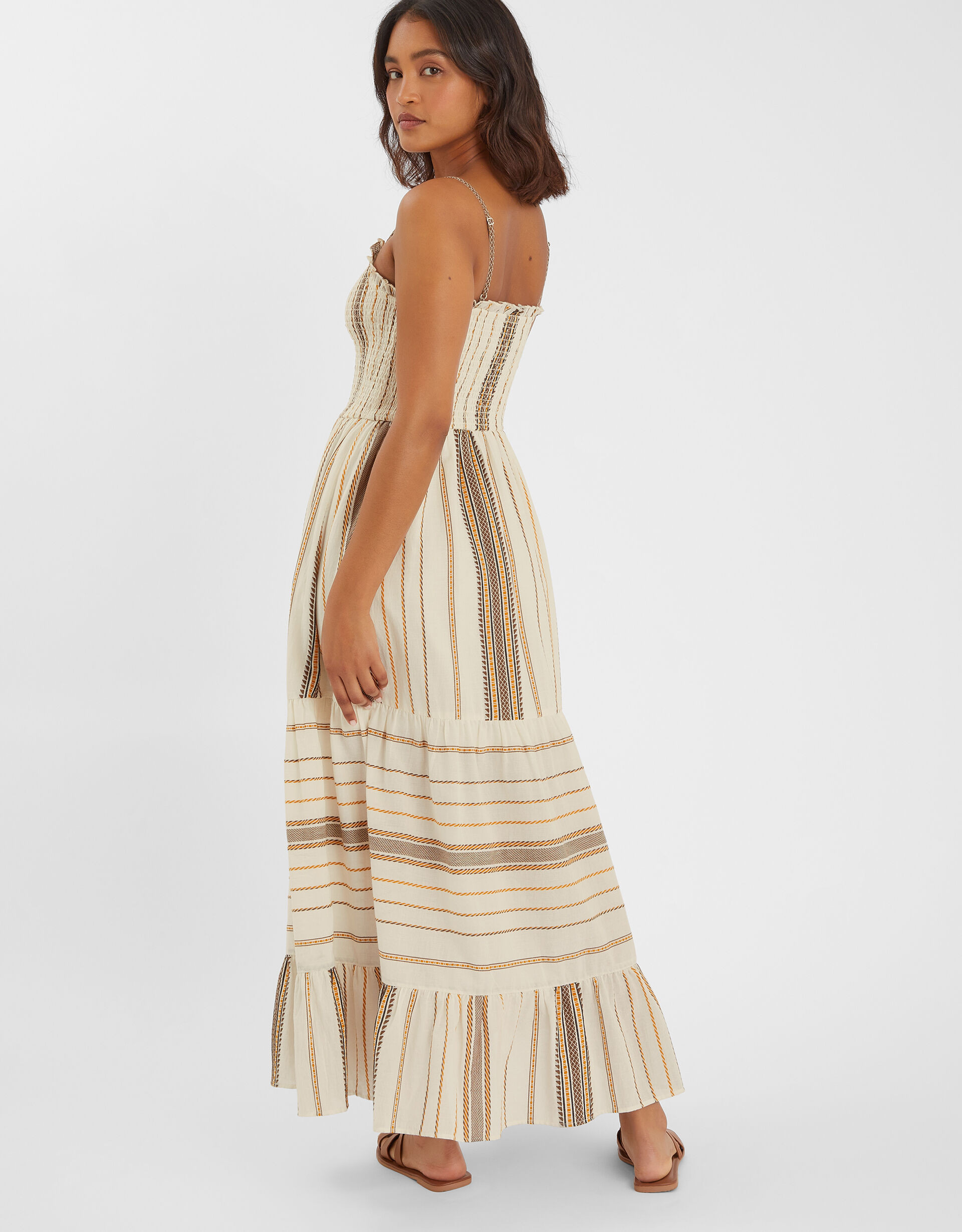 Stripe Strappy Smocked Maxi Dress Multi | Accessorize (Global)