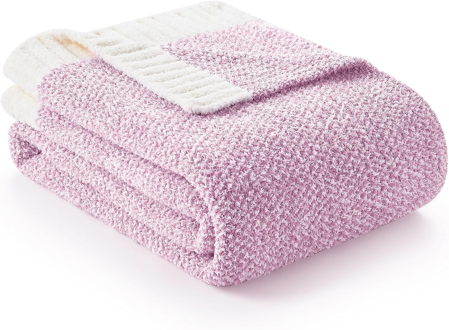 Snuggle Sac Light Purple Throw Blanket for Couch, Super Soft Warm Blankets Cozy Knit Fuzzy Plush ... | Amazon (US)