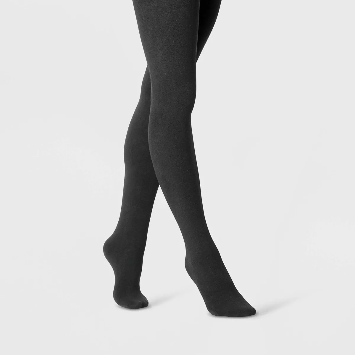 Women's Flat Knit Fleece Lined Tights - A New Day™ Black M/L | Target