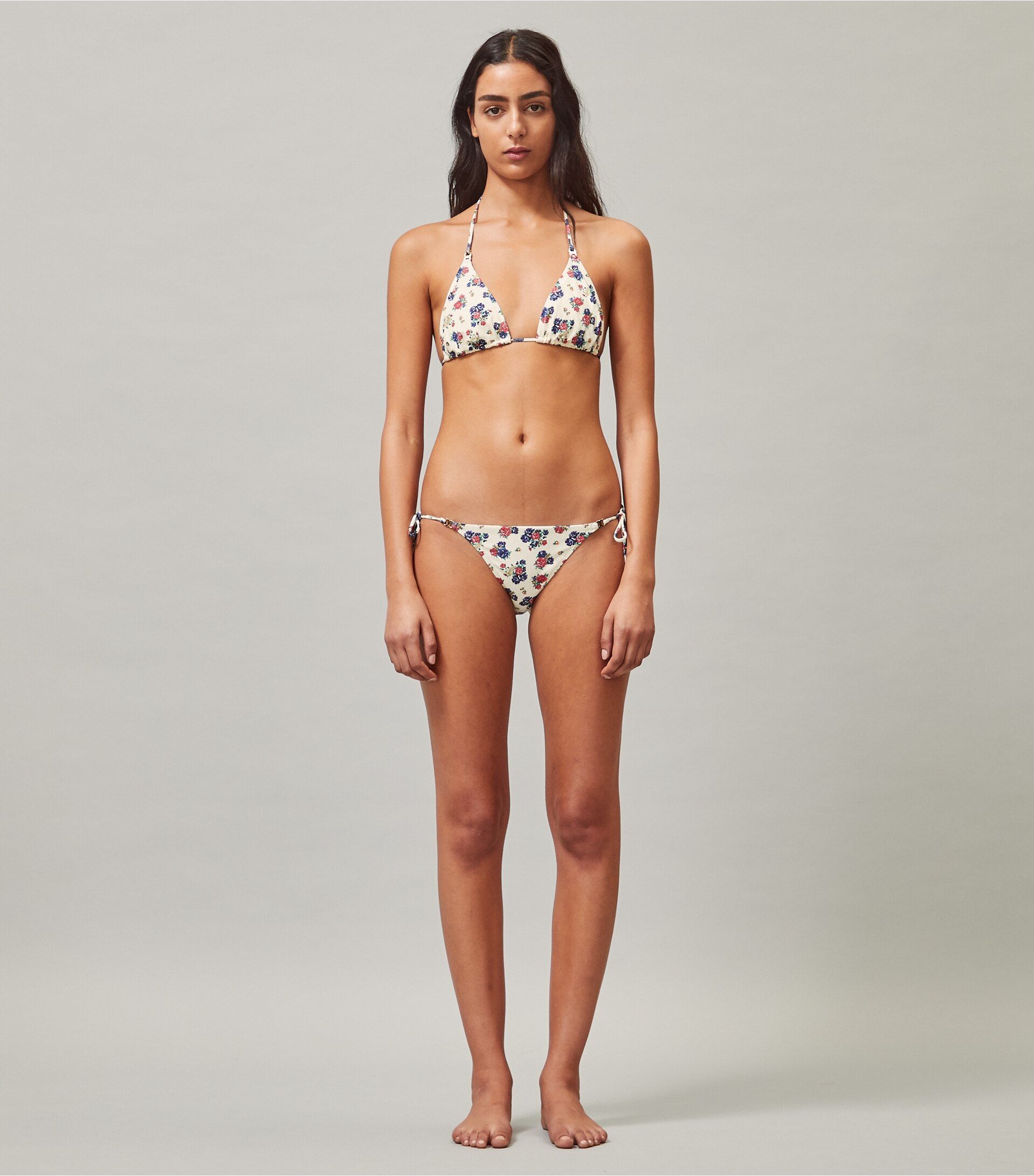 Gemini Link Printed String Bikini Top | Tory Burch (US)