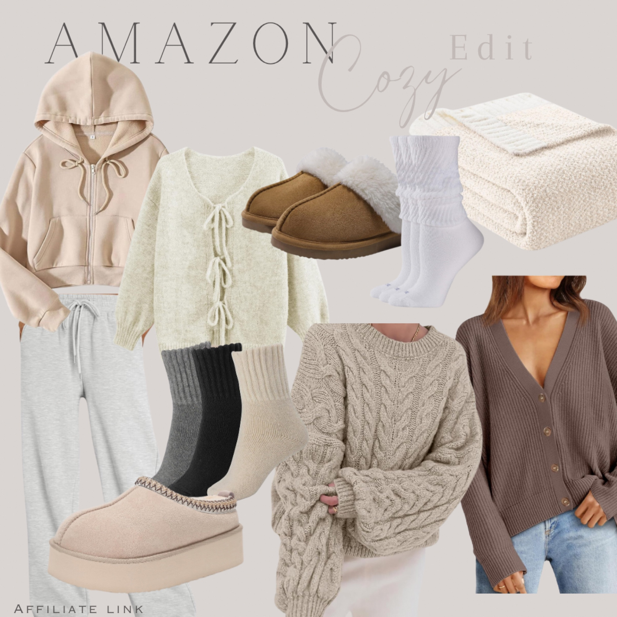 Amazon - The Cozy Edit! 


Slippers, hoodie, sweatpants, sweater, fall outfit, slouch socks, fluffy slippers, knit sweater, scarf, throw blanket, cozy outfit, oversized sweater 

#LTKStyleTip #LTKSeasonal