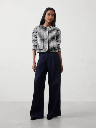 Quilted Gingham Jacket | Banana Republic Factory