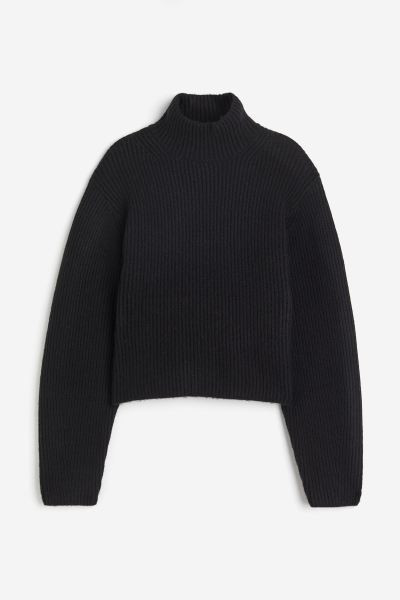 Rib-knit Mock Turtleneck Sweater | H&M (US + CA)