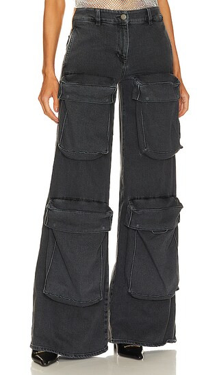 Extreme Cargo Pants in Black Wash Denim | Revolve Clothing (Global)
