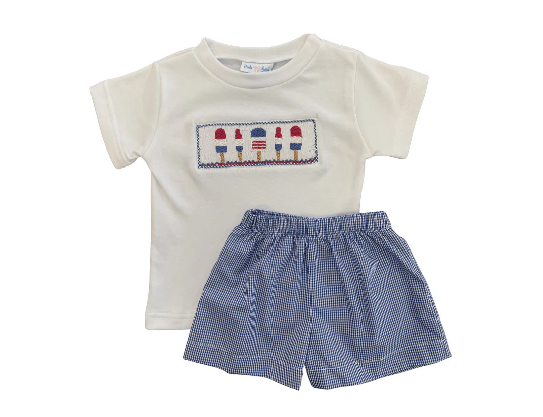 Lulu Bebe Tom Fish Smocked Short Set | JoJo Mommy