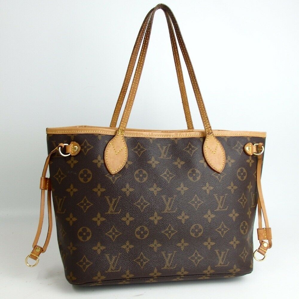 Details about   Authentic LOUIS VUITTON M40155 Monogram Neverfull PM Tote bag PVC/Leather[Used] | eBay US