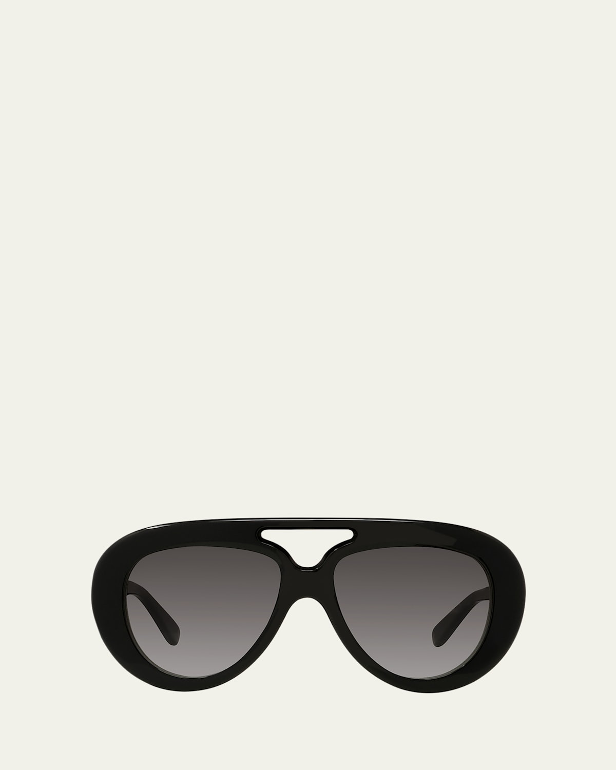 Curved Logo Acetate Aviator Sunglasses | Bergdorf Goodman