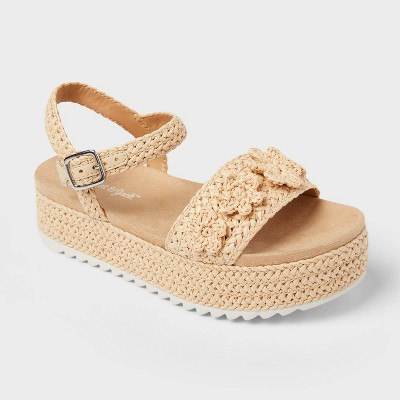 Kids' Lindsey Platform Espadrille Sandals - art class™ Tan 2 | Target