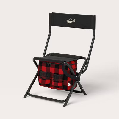 Buffalo Check Outdoor Foldable Chair with Cooler Red/Black - Woolrich x Target | Target