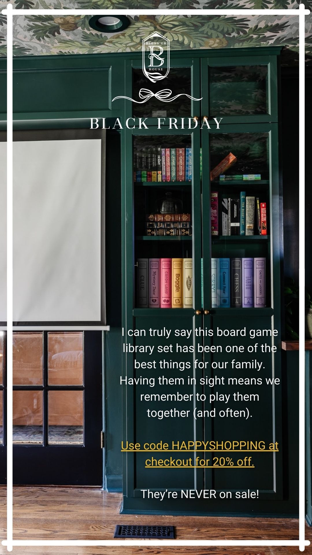 Black Friday sale find #blackfriday Use code HAPPYSHOPPING at checkout for 20% off. This bookshelf board game library set isn't on sale anywhere else and our family loves them! 

 #LTKCyberWeek #LTKGiftGuide #LTKKids