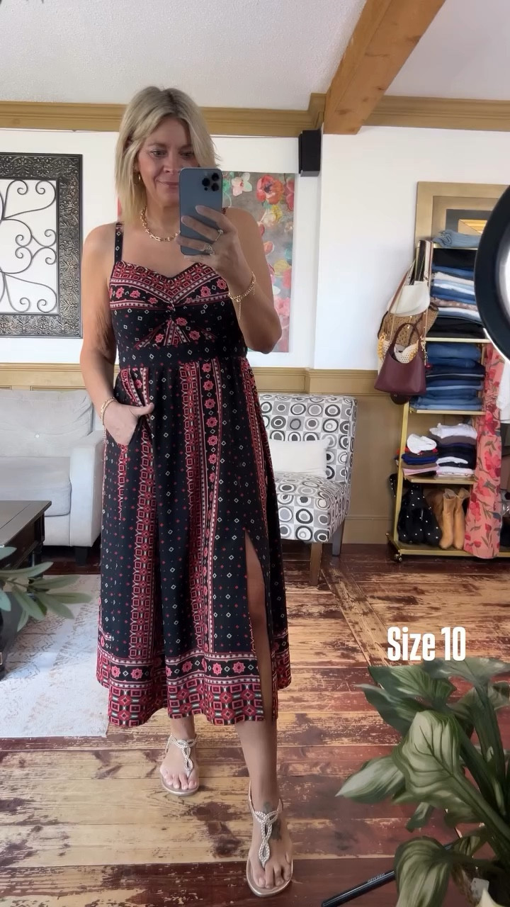Size 10 in this boho inspired dress 👗 

#LTKMidsize #LTKOver40 #LTKSeasonal