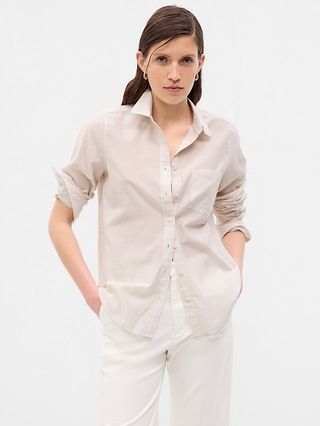 Metallic Stripe Perfect Shirt | Gap (US)