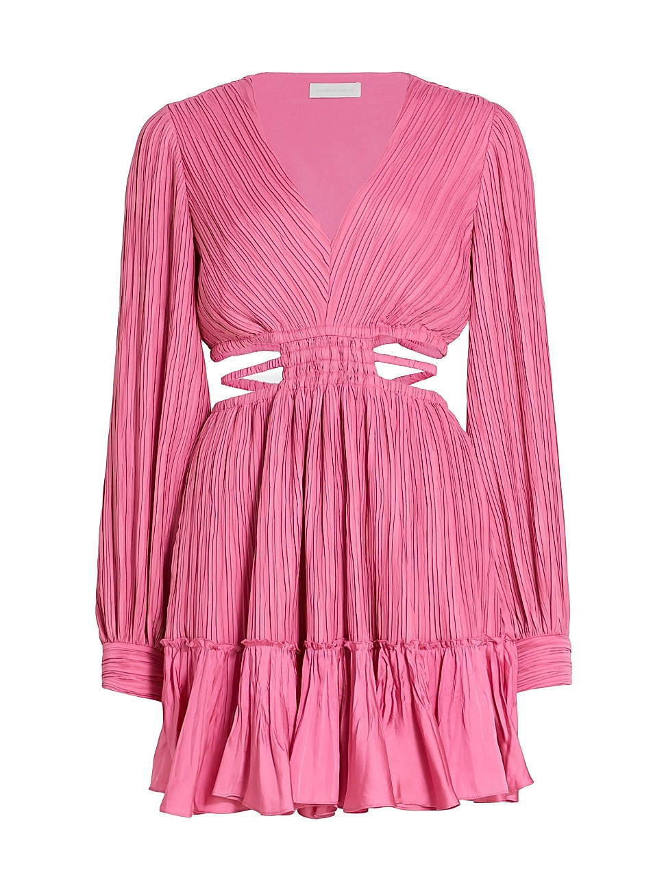 Women's Londyn Pleated Waist Cut-Out Minidress - Hot Pink - Size XS - Hot Pink - Size XS | Saks Fifth Avenue