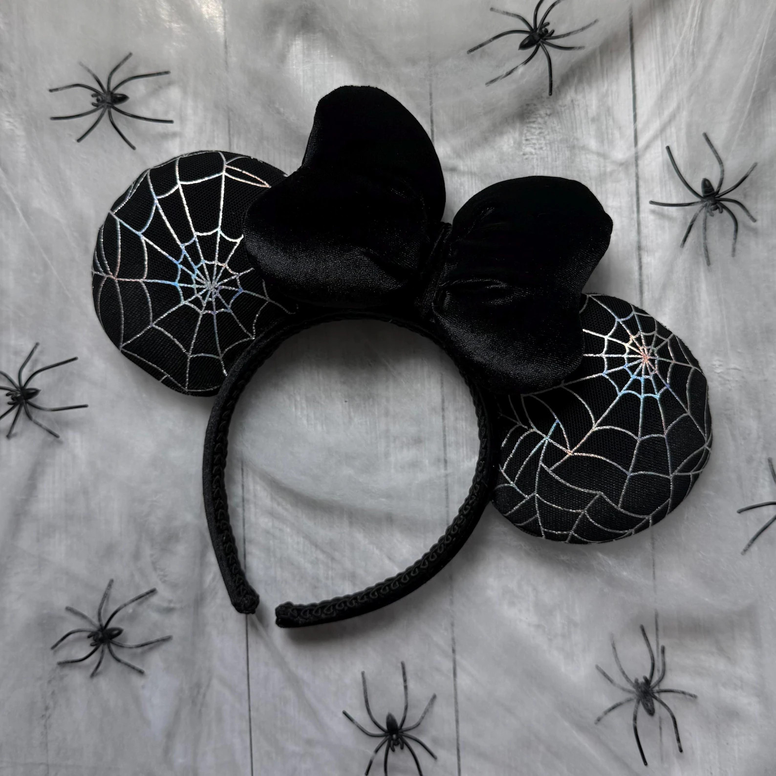 Spiderweb Minnie Ears: Handmade Halloween Spider Headband | Etsy (Global)