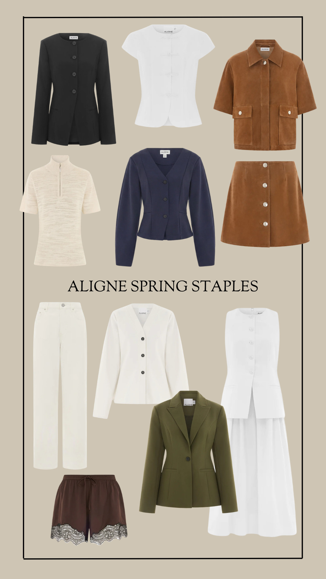 Aligne Spring Staples
Spring Styling, Faux Suede Co-Ord, White Denim Jeans, Lace Short, White Tee, Cinched Waist, Tailoring 

 #LTKuk #LTKspring #LTKeurope