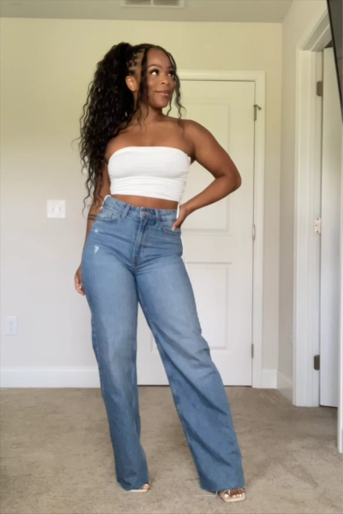 Curvy High Rise Wide Leg Jeans in … curated on LTK