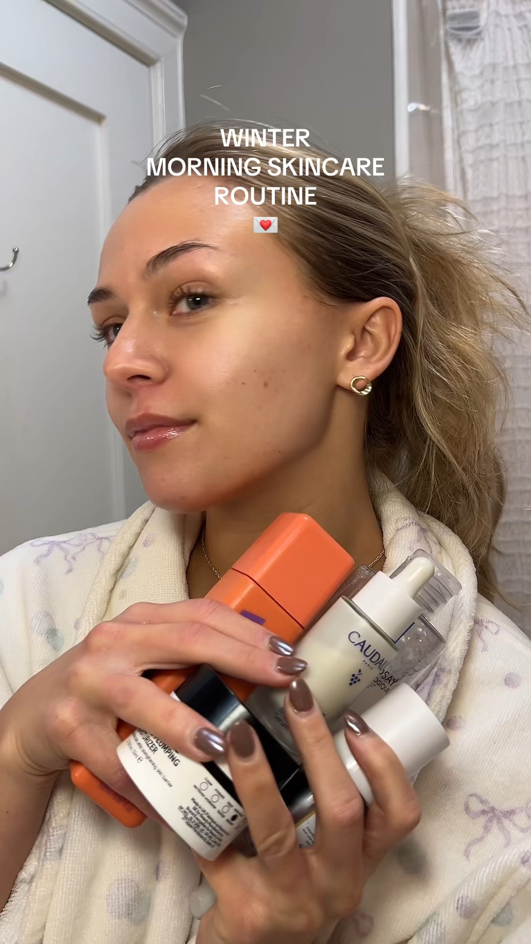 My full morning skincare routine for winter months 💖 this is for sensitive/acne prone skin