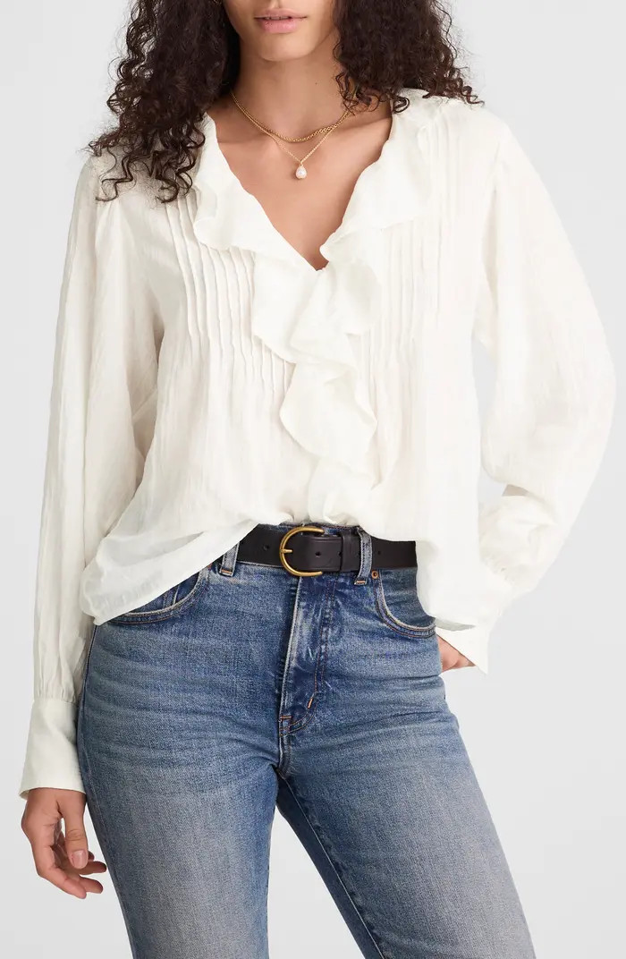 Ruffled Pintuck Long Sleeve Top | Nordstrom
