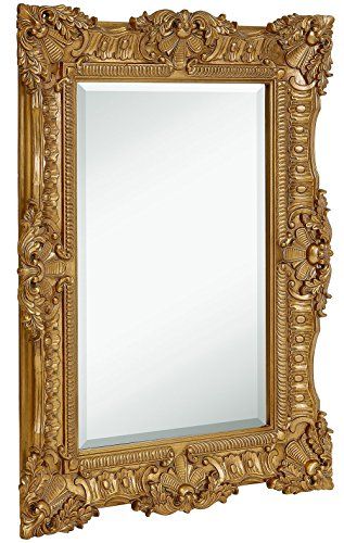 Large Ornate Gold Baroque Frame Mirror | Aged Luxury | Elegant Rectangle Wall Piece | Vanity, Bedroo | Amazon (US)