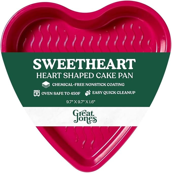 Great Jones Sweetheart Heart Shaped Cake Pans | Nonstick, Non Toxic, Aluminized Steel | Scratch-R... | Amazon (US)