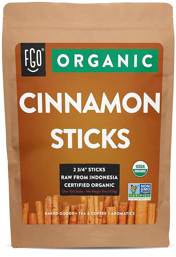 Organic Korintje Cinnamon Sticks | Perfect for Baking, Cooking & Beverages | 100+ Sticks | 2 3/4"... | Amazon (US)
