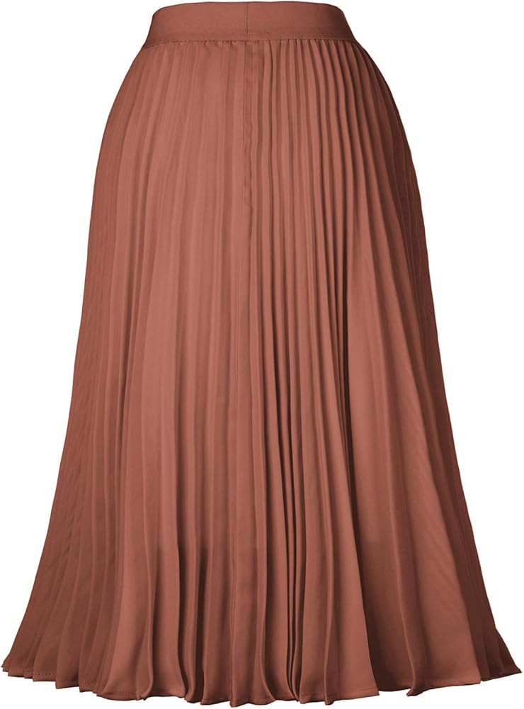 Kate Kasin Women's High Waist Pleated A-Line Swing Skirt KK659 | Amazon (US)