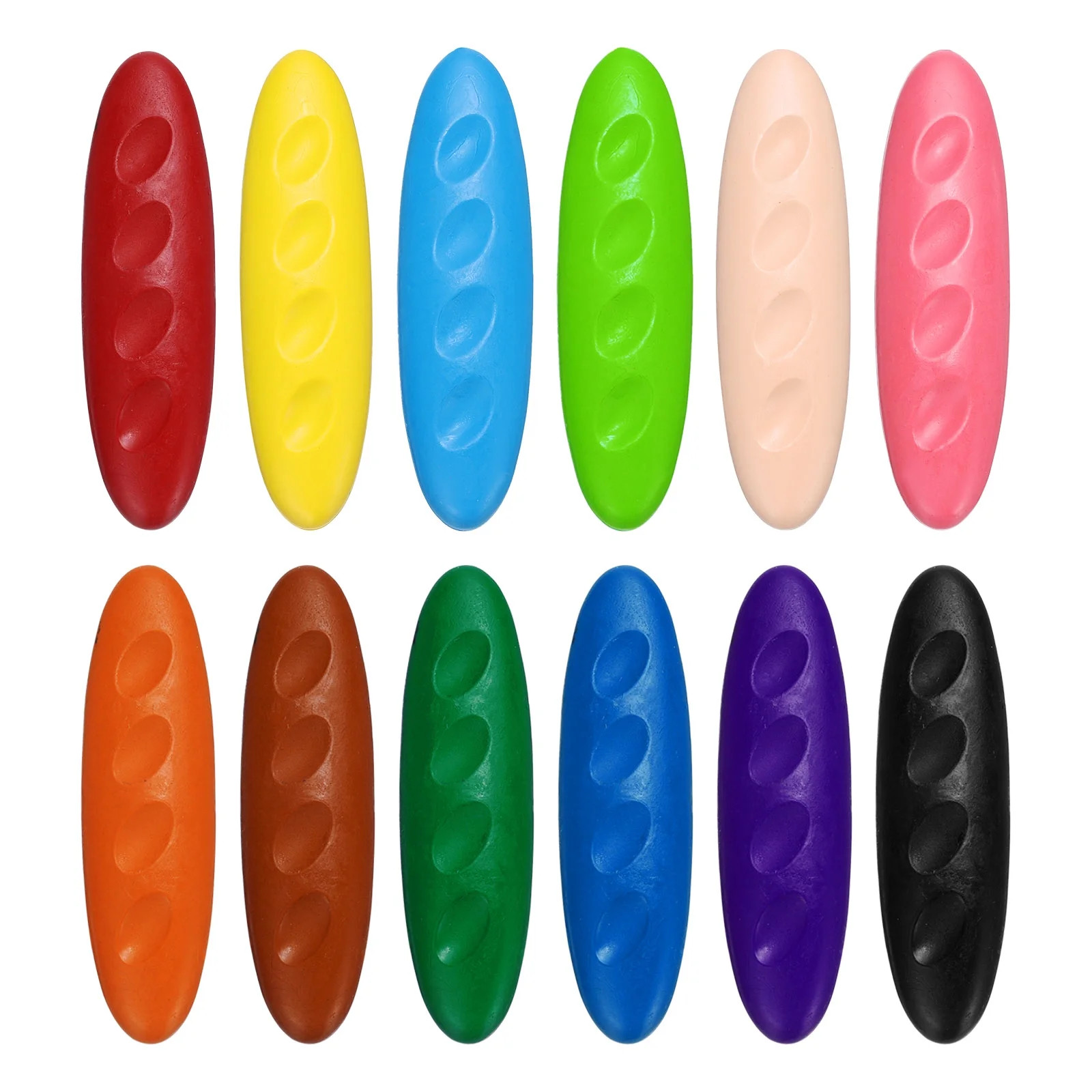 Uxcell Washable Crayons, 12Pcs Easy to Grip Peanut Shape Crayon, 12 Colors | Walmart (US)