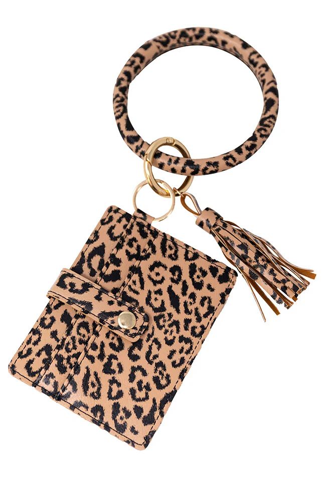 Cool Cat Leopard Print Key Ring DOORBUSTER | Pink Lily