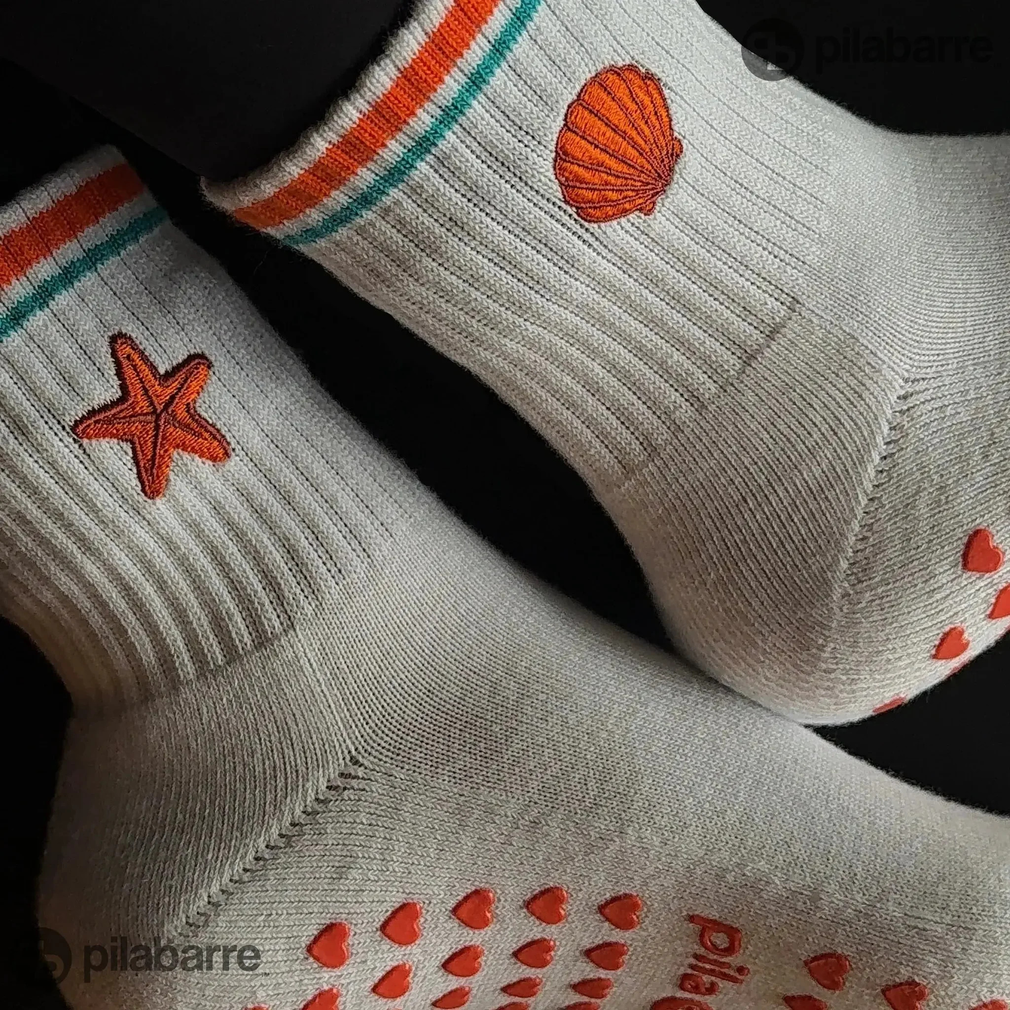 Seashell Grip Socks | Pilabarre