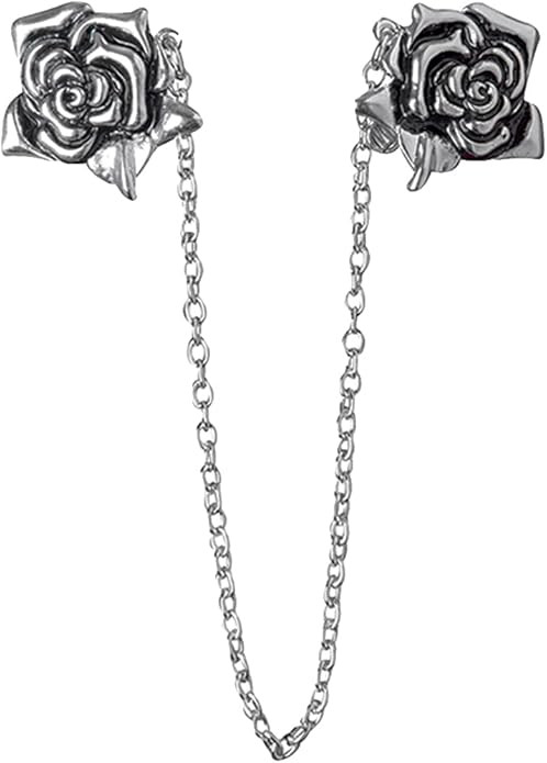 Evelots Rose Sweater/Collar Clip with Chain-Vintage Look Dress/Blouse/Cardigan | Amazon (US)