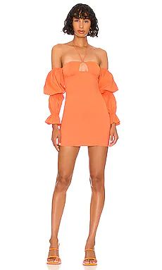 MORE TO COME Maxine Off Shoulder Dress in Orange Rust from Revolve.com | Revolve Clothing (Global)