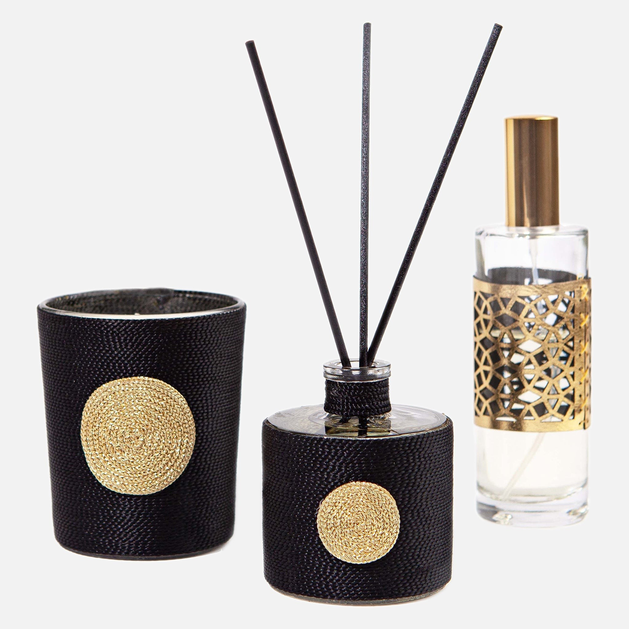Oud Candle Gift Baskets, Fragrance, Diffuser 3 Set | 54kibo