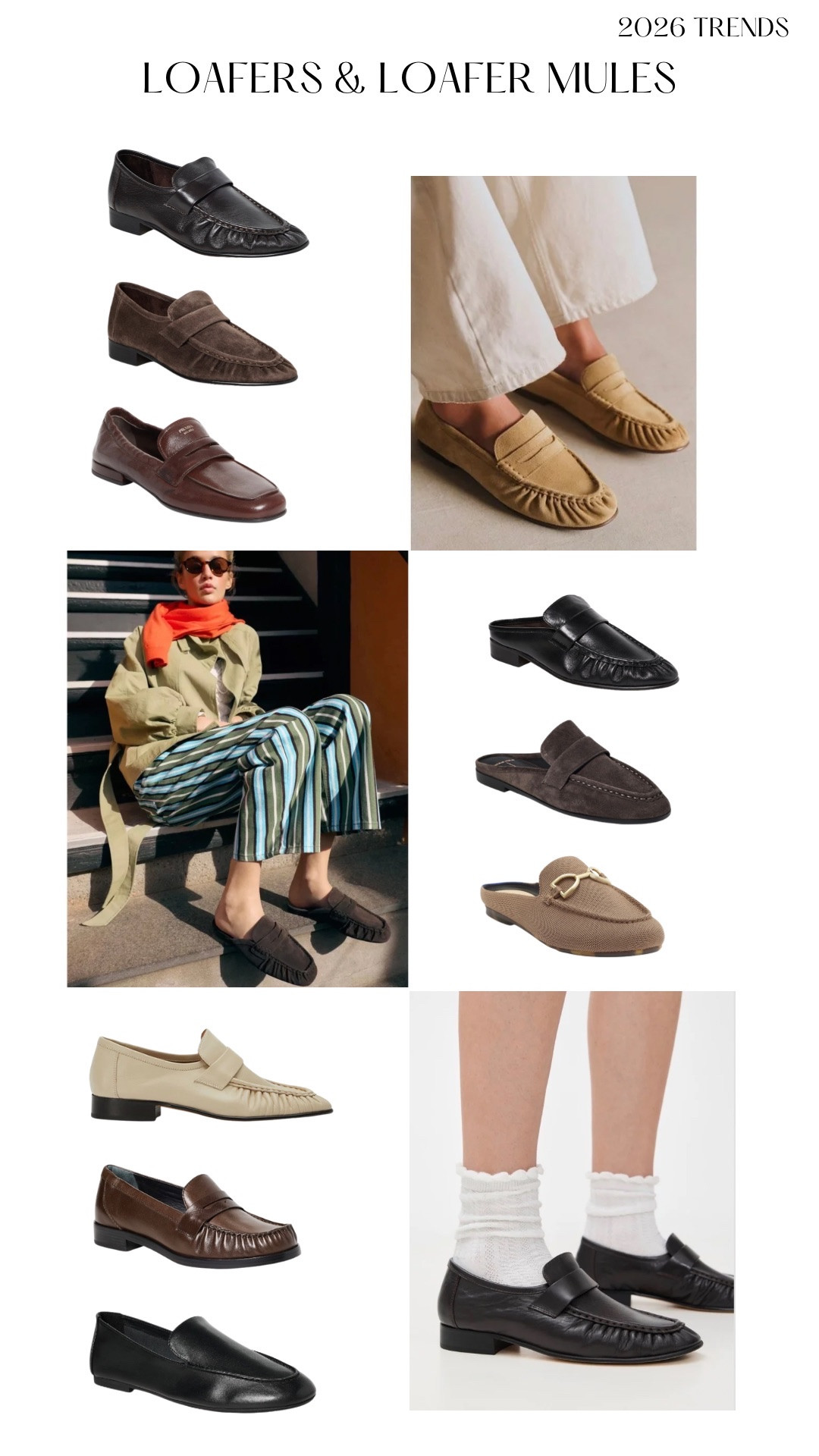 Spring/Summer trends 2026: loafers and loafer mules. Shop leather and suede loafers and loafer mules for your work outfits or casual fits for this spring and summer. Trending colors are black, chocolate brown and beige. 

#loafers #mule #mules #springttends #2026 #fashiontrends #loafer #shoes 

#LTKWorkwear #LTKSeasonal #LTKootd