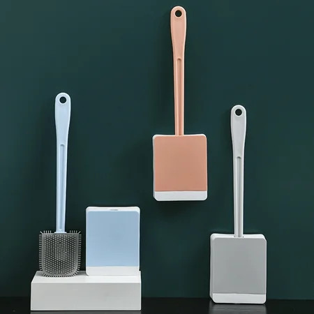 HOTBEST Toilet Brush Silicone Toilet Brush Silicone Toilet Brush Without Drilling Premium Flat Toile | Walmart (US)