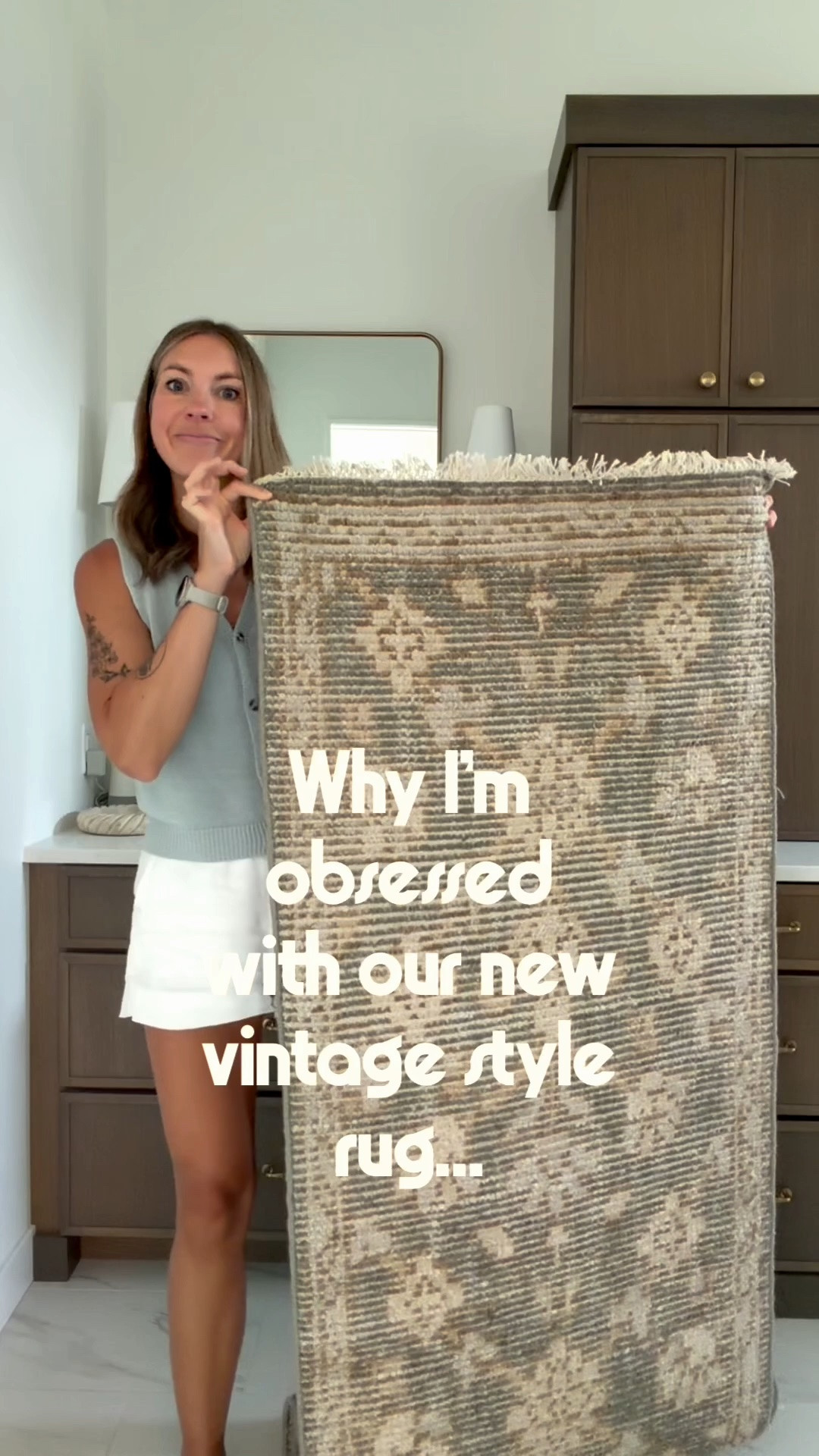 Reasons why I’m obsessed with this vintage style rug! The olive and tan tones are so pretty. It truly looks vintage but without the price tag. Also available in area rug sizes!

#newrug #bathroomdecor #bathroomrefresh

#LTKHome