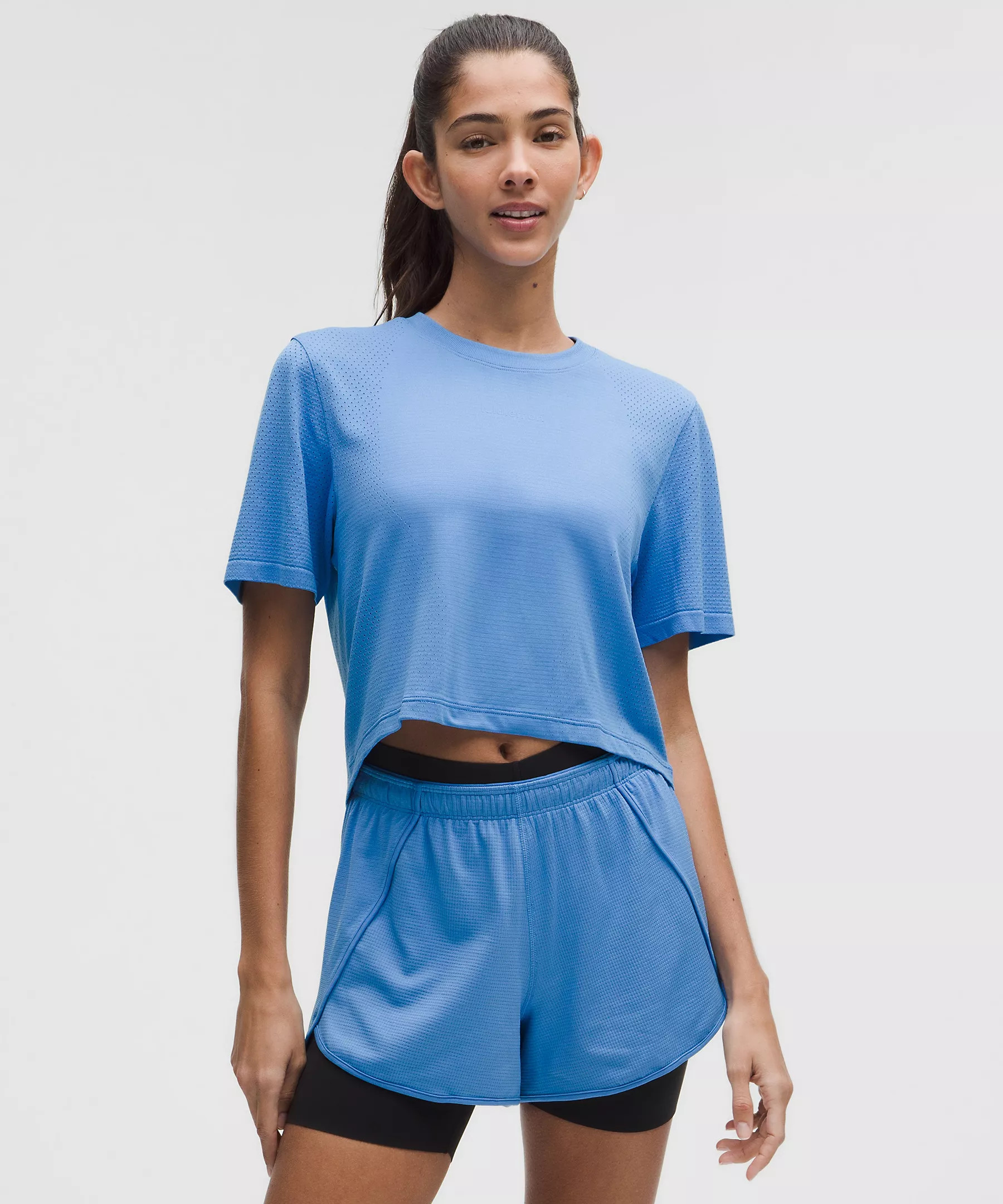Swiftly High-Low Cropped Short-Sleeve Shirt | Lululemon (US)