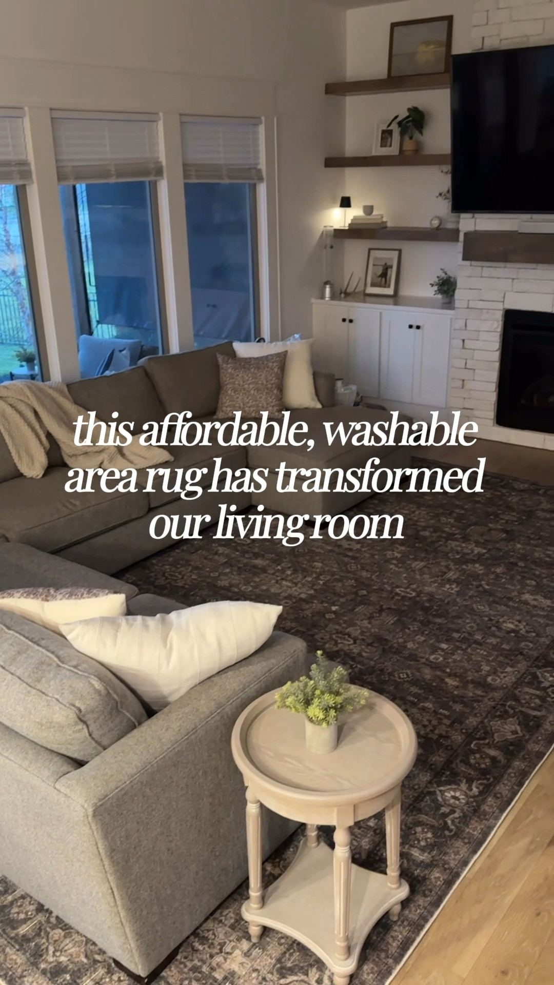 Obsessed with this Amazon area rug / we have the 10x14 in brown 

Also linked pillows here 

Living room decor / floating shelves decor / Amazon home 

#LTKSaleAlert #LTKHome
