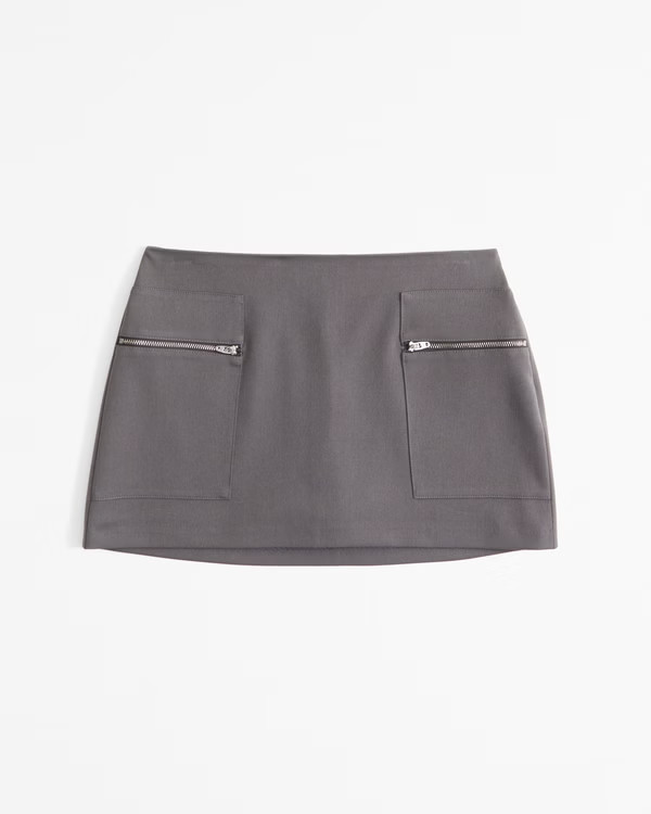 Women's Mid Rise Zip Mini Skort | Women's Bottoms | Abercrombie.com | Abercrombie & Fitch (US)