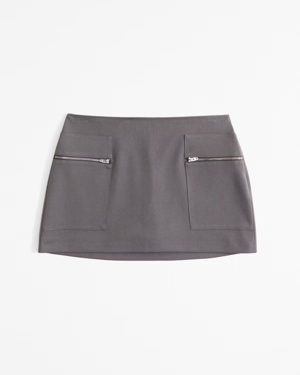 Mid Rise Zip Mini Skort | Abercrombie & Fitch (US)