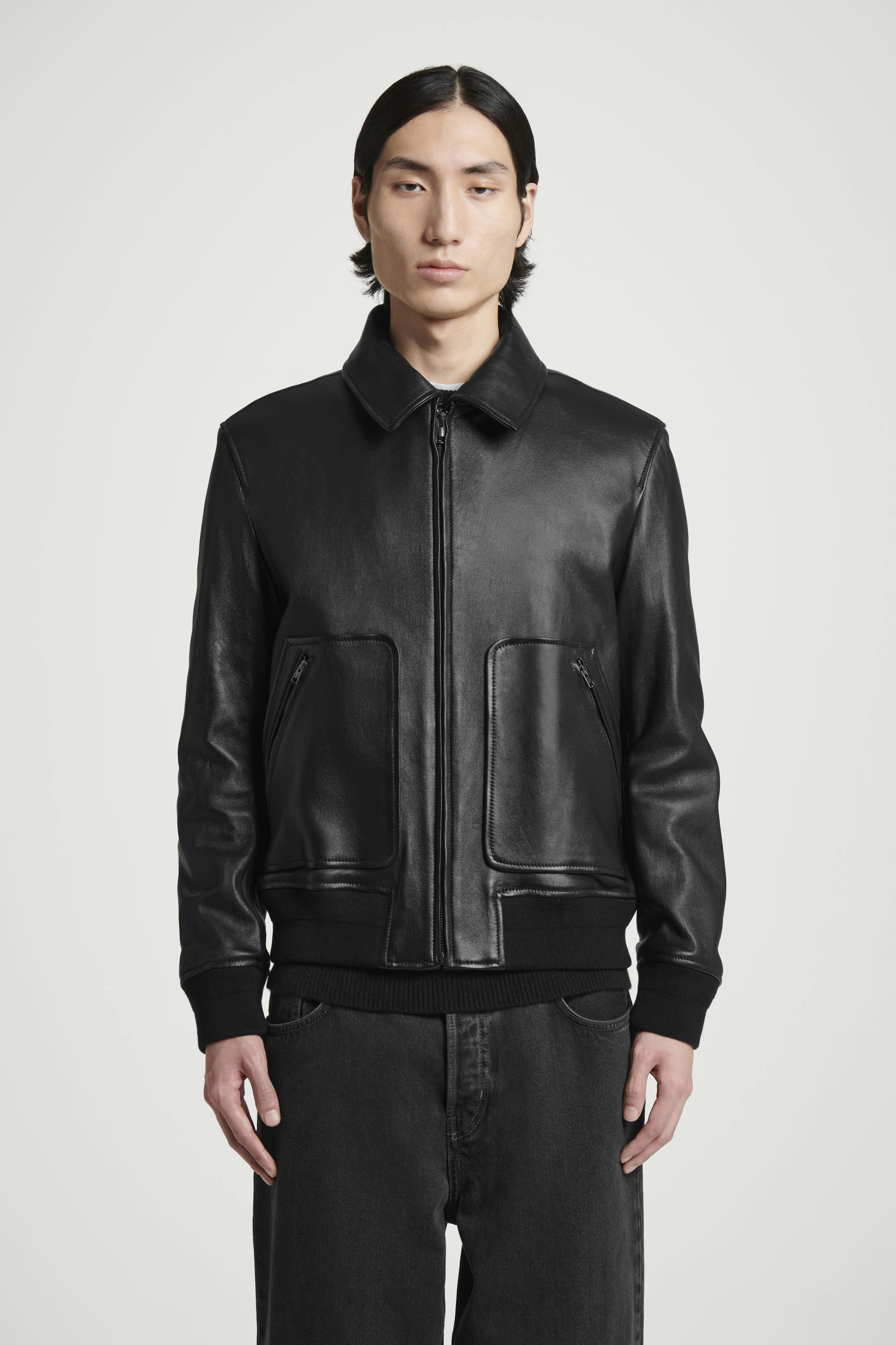 BOMBERJACKE AUS LEDER - SCHWARZ | COS (EU)