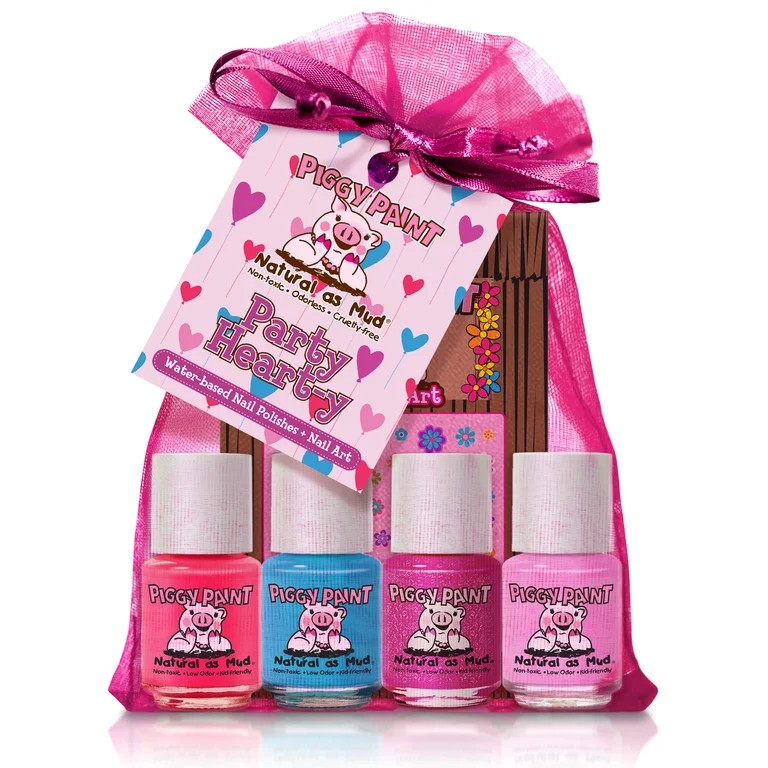 Piggy Paint Girls Nail Polish, 100% Non-toxic Safe, Cruelty-free Low Odor for Kids, Party Hearty ... | Walmart (US)