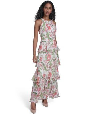 Tommy Hilfiger Womens Halter Neck Maxi Dress | Macy's