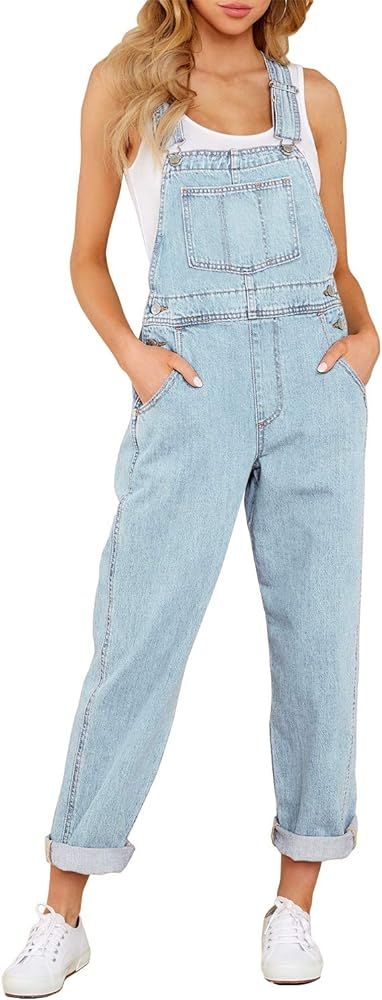 luvamia Women's Casual Distressed Jeans Elastic Waist Cuffed Jeans Denim Pants | Amazon (CA)