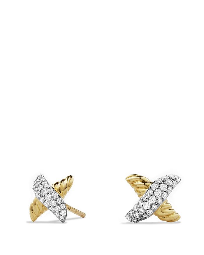 David Yurman X Earrings with Diamonds in Gold Back to Results -  Jewelry & Accessories - Blooming... | Bloomingdale's (US)