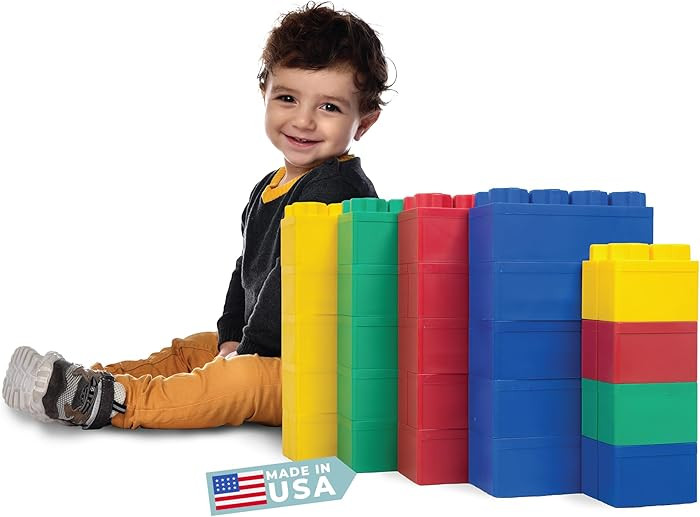 BiggoBlocks Big Blocks for Kids Ages 4-8, Large Building Blocks (24 PC) Beginner Set | Amazon (US)
