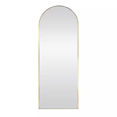 Origin 21 26-in W x 70.0-in H Arch Brushed Gold Framed Full Length Wall Mirror | Lowe's