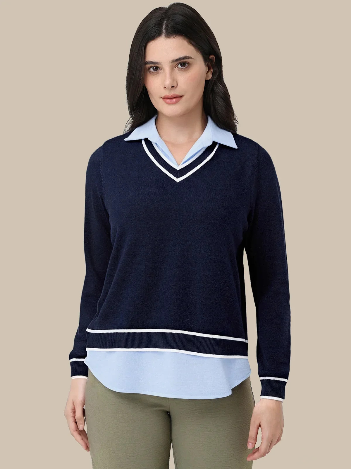 Madison Mixed Media Sweater | 89th & Madison | 89th + Madison