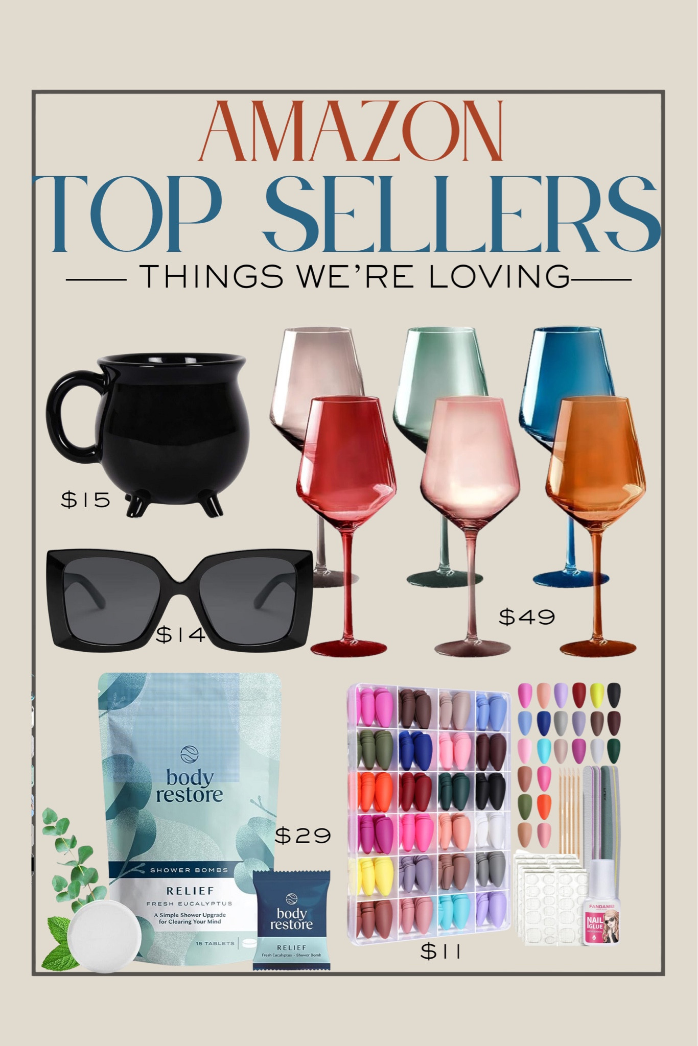 Our favorites from Amazon from the last week! 

Amazon favorites, best sellers, spooky cauldron cup, tinted stemware, best nails, shower steamers, amazon finds 

#LTKSeasonal #LTKhome