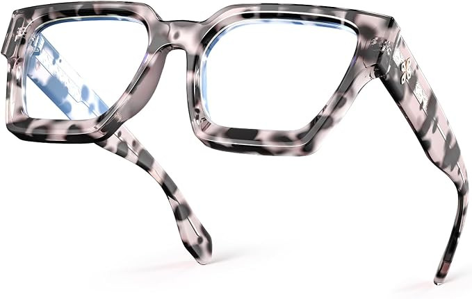 VISOONE Blue Light Blocking Glasses with TR90 Rectangle Frame and Chic Preppy Look for Women Men ... | Amazon (US)